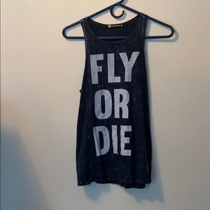 Flywheels black/grey workout tank